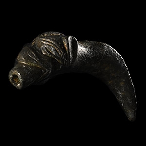 Medieval Bronze Priests Laver Pouring Spout with Dogs Head