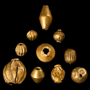 Ancient Large Gold Bead Collection