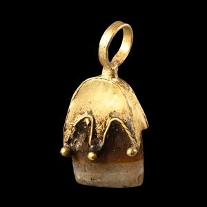 Viking Age Gold Elf Shot Pendant