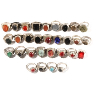 Bedouin Silver-Coloured Metal Ring Group