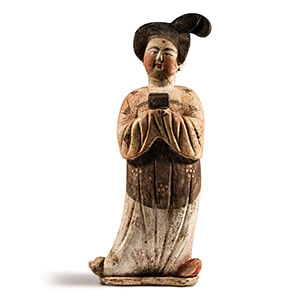 Large Chinese Tang Terracotta Courtly Lady