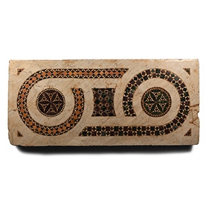 Byzantine Cosmatesque Mosaic Panel with Crosiers