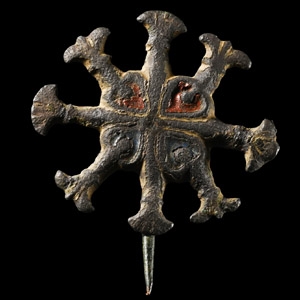 Medieval Knights Bronze Enamelled Pin Badge