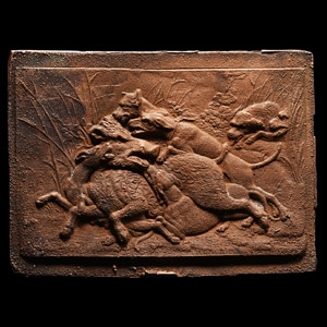 The Boar Hunt Copper Plaque
