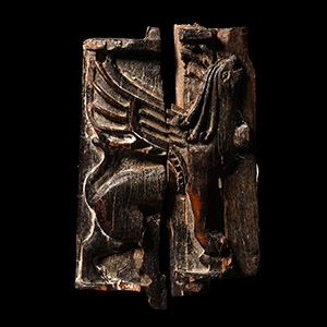 Neo-Assyrian Winged Gryphon Bone Plaque