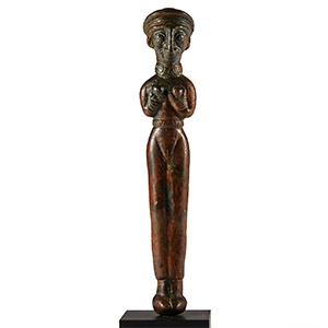 Elamite Bronze Statuette of a Goddess