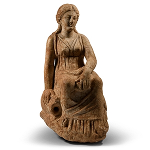 Roman Marble Statue of a Seated Female