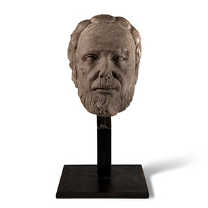 Bearded Marble Head of a Philosopher