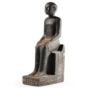 Seated Stone Statue of Egyptian Priest