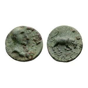 Celtic Iron Age Coins - Catuvellauni - Cunobelinus - Bull Butting AE Unit