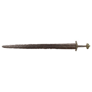 Viking Age Iron Sword with Seven-Lobed Pommel