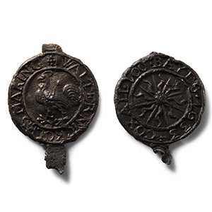 Large Thames Charles I Period Lead Seal Pair