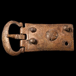 Medieval Thames Bronze Buckle with Plate