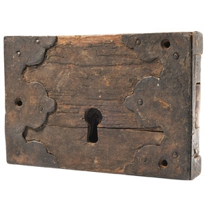 Tudor Period Iron Lock with Mounts