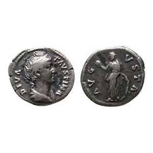 Ancient Roman Imperial Coins - Faustina Senior - Ceres AR Denarius