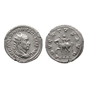 Ancient Roman Imperial Coins - Trajan Decius - Emperor Riding AR Antoninianus