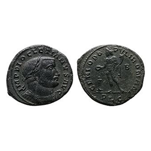 Ancient Roman Imperial Coins - Diocletian - Genius AE Follis