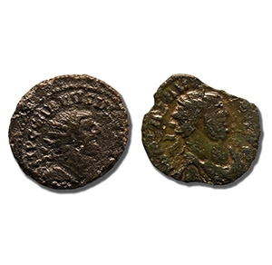 Ancient Roman Imperial Coins - Carausius - Colchester - Providentia AE Antoninianus Group [2]
