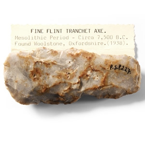 Stone Age Flint Tranchet Axe