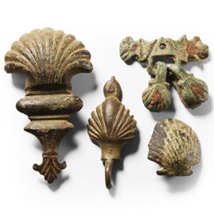 Medieval Bronze Scallop Shell Mount Collection