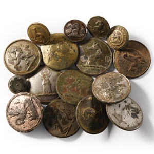 Post Medieval Bronze Livery Button Collection
