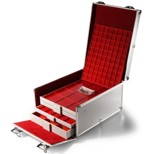 Lockable Carry-Case with Linder Coin and Artefact Trays