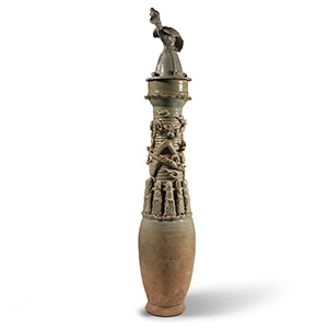 Large Chinese Song Glazed Granary Jar with Dragon