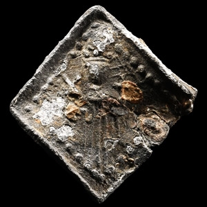 Medieval Pewter Pilgrims Badge with Saint