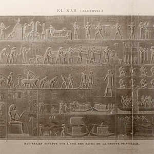 Large Egyptian Expedition Lithograph Print of Elethyia