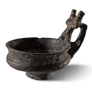 Villanovan Terracotta Kyathos with Zoomorphic Handle