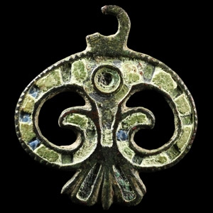 Roman Enamelled Bronze Mount