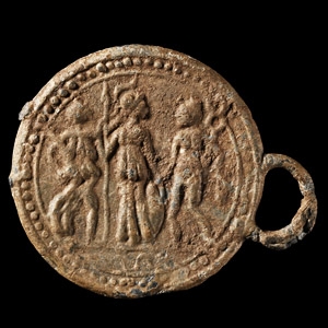 Roman Lead Plaque with Figures