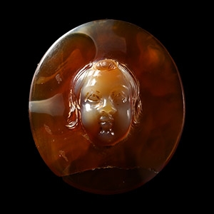 Roman Carnelian Cameo with Young Cupid