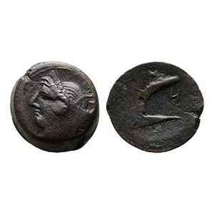 Ancient Greek Coins - North Africa - Carthage - Libyan Revolt AE Shekel