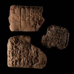 Mesopotamian Cuneiform Tablet Fragment Group