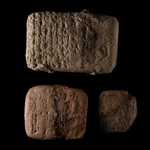 Mesopotamian Cuneiform Tablet Fragment Group