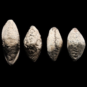 Roman Inscribed Lead Slingshot Group