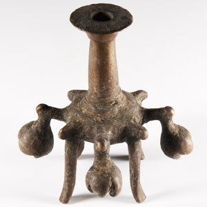 South East Asian Bronze Kohl Pot with Bells