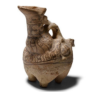 Western Asiatic Painted Ceramic Zoomorphic Jug