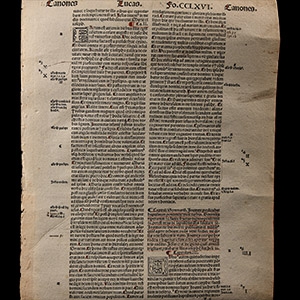 Medieval Printed Bible Page