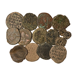 Byzantine Coins - Mixed Bronze Coin Group [15]