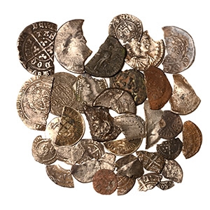 English Medieval Coins - Mixed Silver Medieval and Other Coin Fragment Group [35]