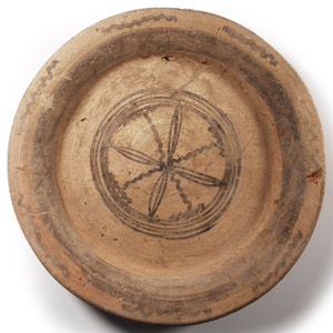 Eastern Mediterranean Terracotta Plate with Star