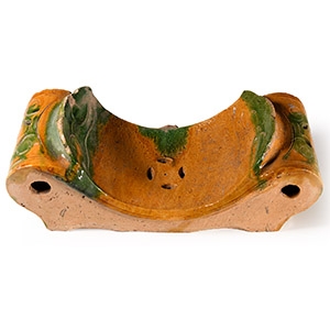 Chinese Ming Glazed Ceramic Head Rest