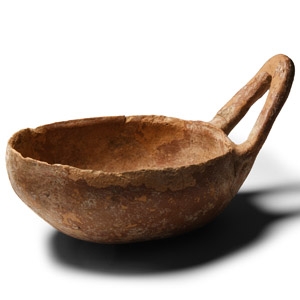 Cypriot Redware Cup with Wishbone Handle