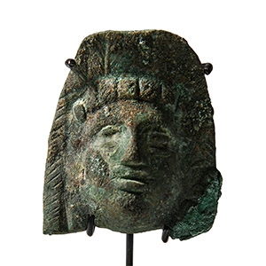 Roman Bronze Actors Mask Appliqué