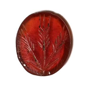 Roman Intaglio Gemstone with Wheat