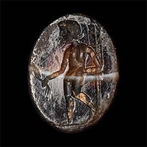 Roman Banded Agate Gemstone with Apollo