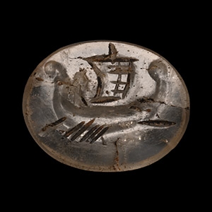 Roman Crystal Gemstone with Galley