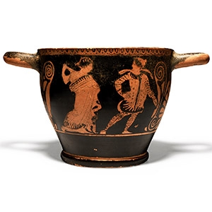 Large Greek Attic Red Figure Skyphos